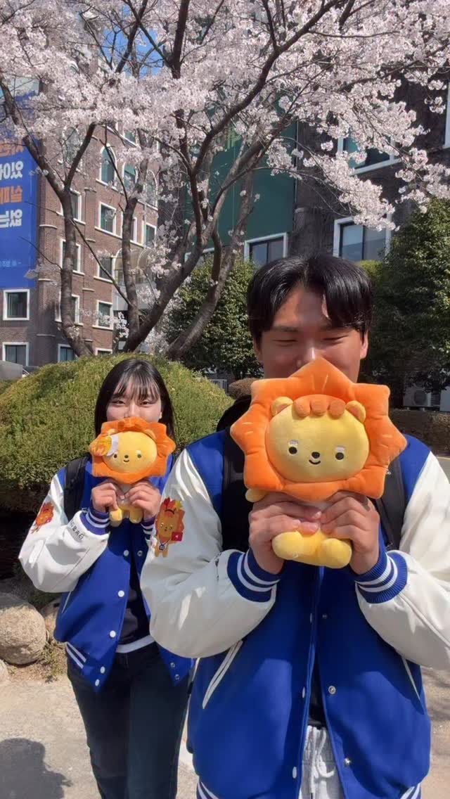 온라인홍보단&라이티와 함께해요🌸🦁#광주대학교 #온라인홍보단 #라이티 #벚꽃